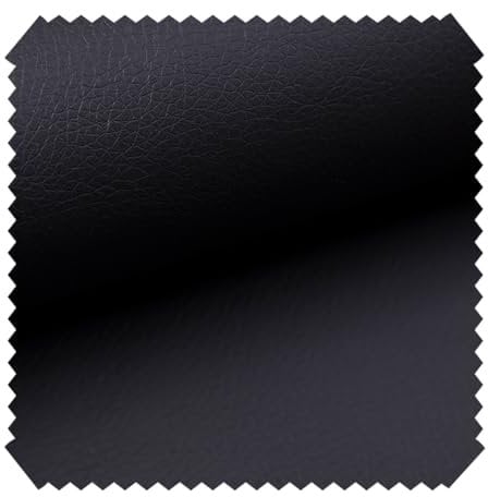 novely® Soltau | weiches Kunstleder PU Premium Qualität Polsterstoff mehr als 100.000 Touren Echtleder-Optik Möbelstoff | Meteware | 1lfm (11 Schwarz)