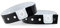 iboo - 100 Bracelets Plastique Vinyle Noir pour Évènements Festivals - Idéal pour la sécurité - 25 x 1,6 cm