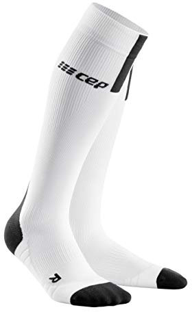 CEP Unisex-Adult Compression Socken, 3.0-White/Dark Grey, 34-38