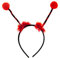 Oblique Unique® Haarreif Marienkäfer mit Bommeln Haarreifen Kostüm Accessoire für Karneval Fasching Motto Party Schwarz Rot