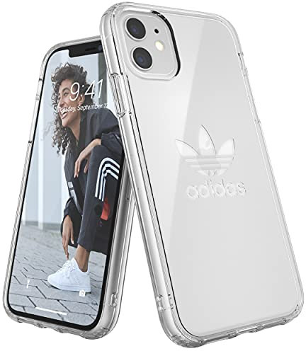 adidas Originals Compatible with iPhone 11 Case, Large Logo Print, Transparent Protective Mobile Phone Case – Transparent