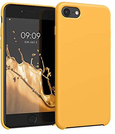 kwmobile Carcasa Compatible con Apple iPhone SE (2022/2020) / 8/7 Funda - Case TPU y Silicona antigolpes - Apto Carga inalámbrica - Mango