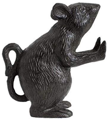 TentHome Antique Style Cast Iron Door Stopper Decorative Mouse Door Wedge Stop (Mouse)