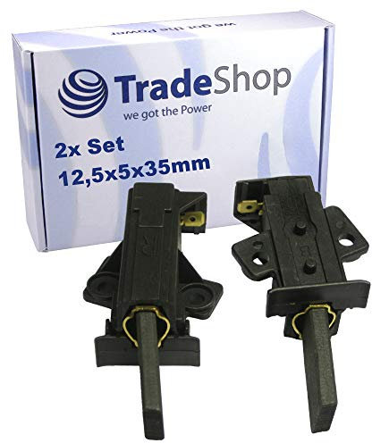 2x Motorkohlen Kohlebürsten 12,5x5x35mm für viele Waschmaschinen ersetzt Indesit C00375543 Zanussi 5634700080 Europart 073921 Gorenje 182490