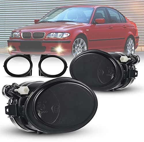 Nebelscheinwerfer für BMW 3er/5er E46 E39 Limousine Wagon E-Mark 3er(HB/SDN/WGN) (E46) 09/2001-07/2005 für M-Tech Stoßstange/BMW 3er(CPE/CONV)(E46) 09/2001-12/2007 (Grau Linse)