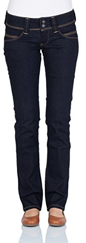 Pepe Jeans Damen Jeans Venus - Regular Fit - Blau - Rinse Plus, Größe:34W / 32L, Farbvariante:Rinse Plus PL204175M15