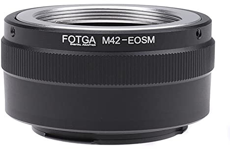 Fotga Objektivhalterungsadapter für M42 42mm Objektiv mit Schraubbefestigung an Canon EOS EF-M Halterung M M2 M3 M5 M6 II M10 M50 M100 M200 Spiegellose Kamera M42-EOSM