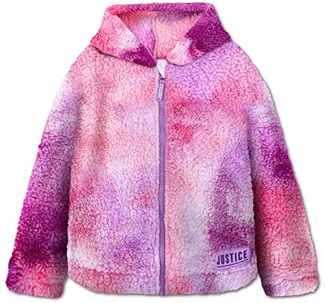 Gifts Treat Filles Vestes Enfants Sherpa Veste polaire Violet Blousons Manteaux doux chauds Manteaux polaire pour les filles,Violet,12-14 ans