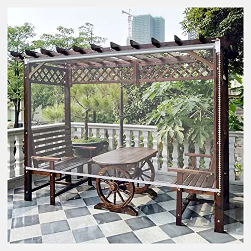 Transparentes Wasserdichtes Rollo,Transparente Vinyl-Rollläden,Outdoor-Balkon-Terrassen-Tür Durchsichtige Rollos,PVC Klare Reißfeste Wetterfeste Durchsichtige Rollos,110x120cm/43.3x47.2in
