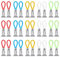 DONQL 30 Stück Handtuchklammer Handtuch-Haken Bunt Ersatz-Ösen Haken Küche Geschirrtücher Haken Set Handtuch Haken Handtuchclips Handtuchhalter-Clips für Bad Kücher 5 Farben