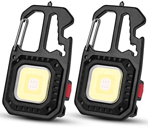 flintronic Mini Inspektionsleuchten, 800 Lumen LED Wiederaufladbare Arbeitslampe, 7 Modus Mechanikerlicht Tragbare Arbeitslampe, Kleine Taschenlampen Wasserdicht für Camping Reparatur Notfall 2 Stück