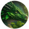 Grünes Blatt-Drachen-Puzzle für Erwachsene, 1000-teiliges rundes Puzzle, Geschenk, hochwertiges, 100% recyceltes Brett, 26,5 x 26,5 Zoll