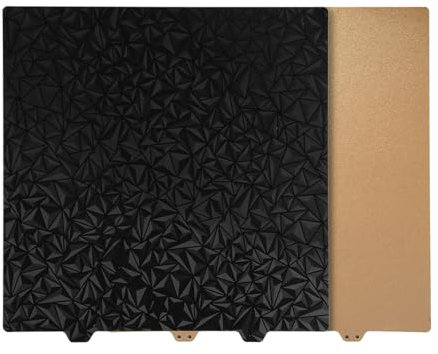 Goshyda Doppelseitige PET-PEI-Bauplatte, 310 X 310 Mm, Hohe Temperaturbeständigkeit, Kompatibel mit PLA PETG ABS TPU TPE HPS PA – CF Wood, für CR10 CR10S X40 IDEX X40 (Stahlplatte)