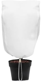 CENMOO Winterpflanzenschild, Vlies-Schutztuch mit Kordelzug, wiederverwendbar, verdickter Pflanzenschutz, Abdeckungsreißverschluss für Gewächshaus, Blumen, Obstbäume, Garten, Balkon, Gemüse