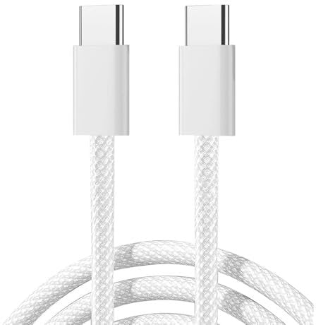 Joyroom S-A45 Ben Series 60 W geflochtenes Schnellladekabel Typ C auf Typ-C Datenkabel, 1 Meter Länge, Weiß