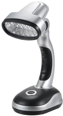 RevolutionLine - Lámpara de Mesa de 12 LED | Luz de Escritorio Portátil con Ángulo de Iluminación Ajustable para Estudiar o Trabajar | Funciona con 3 Pilas AA | Lámpara Ideal para Escritorio
