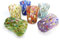 MAZZEGA ART & DESIGN - 6 vasos Goto Tumbler de vidrio soplados y hechos a mano con Murrine Murano - I Colori di Murano - Vaso de agua Tumbler Colombina 350 ml. Fabricado en Italia (6, MIX+BOX)