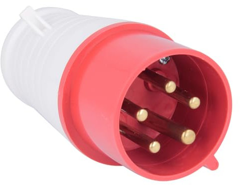 REY Enchufe Macho Trifásico Industrial 5 Polos 380V - IP44 | 16A 3P+N+T