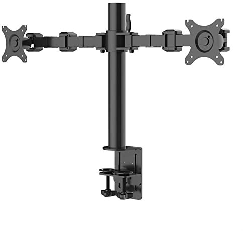 Anzeigearm Dual-Monitorständer for 10–32 Zoll große Monitore, freistehend, robuste, voll verstellbare Halterungsarme, passend for bis zu 22 Pfund pro Arm mit VESA 75 x 75 mm, 100 x 100 mm Anzeigeklamm