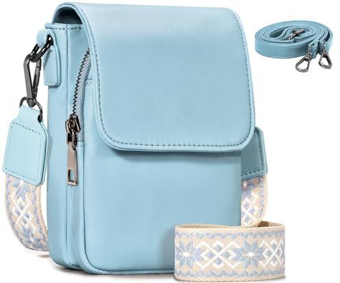 GASSDA Handtasche Damen Baguette-Handtasche Small Blau Polyurethan 100% Synthetik Reißverschluss Abnehmbare Schultergürtel Minimalistisch Alltag Damen