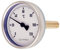 Bimetall Thermometer Stahlblech mit Tauchhülse 0-120°C Gehäuse-Ø 63, 80 oder 100 mm axial hinten Heizung Sanitär (Durchmesser 100 mm/Schaftlänge 100 mm)