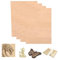 SCULPFUN 4 Stück Rotbuchen Sperrholzplatten, 3mm dick Sperrholzbrett 30cm*20cm unbehandeltes Holz für Bastelarbeiten, Lasergravur und Schneiden