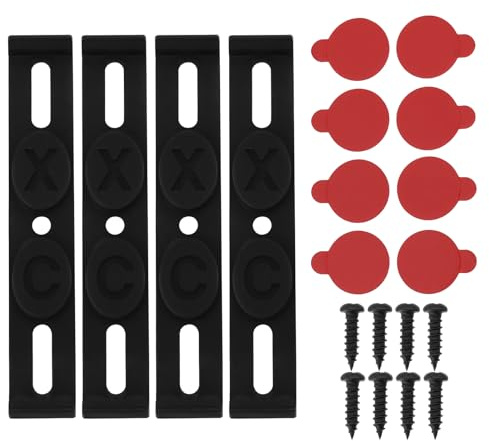 The Lord of the Tools 4Pcs Car License Plate Holder Frameless Number Plate Holder License Plate Clips Bracket Suitable for Euro Standard License Plate, Black