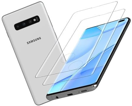 2 Stück Glas für Samsung Galaxy S10 Plus Panzerglas, für Schutzfolie Samsung Galaxy S10 Plus Displayschutz, Ultrabeständig für Samsung S10 Plus folie, 9H Härte, Blasenfrei, HD Klar Displayschutzfolie