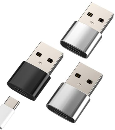 Adaptateur USB C Femelle Vers USB Mâle(Lot de 3)pour IPhone Compatible Avec Samsung Pour Apple Pour IPad MacBook Connecteur Rapide Chargeur Type C OTG Câble Secteur Accessoires Carte Externe Téléphone