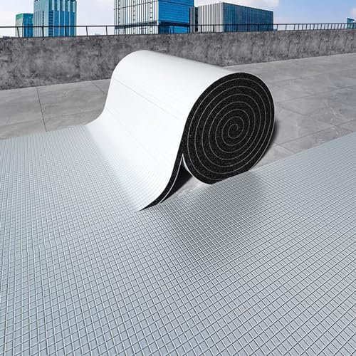 High Performance Vapour Barrier and Thermal Insulation Aluminium Foil Membrane for Sound Deadening Cuttable (1x8m/3.3x26.2ft 50mm Thick)