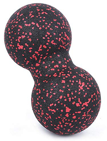Erdnussmassagebugel, 24x12 Cm EPP Sports Massager Fitness Yoga Ball Massage Ball für Rückenmassage Akupunkturpunkte Massagegeräte für Massieren von Hals, Armen, Kälbern (rot und Schwarz)