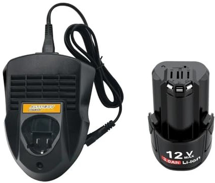 Batterie de rechange Li-ion 12 V 3000 mAh compatible avec Bosch BAT411/BAT412A/BAT413A - Indicateur d'alimentation LED, charge rapide, for outils des séries PS20-2/GSR12V(1C 1-3000mAh)