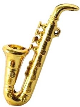 Modelli Di Tromba In Miniatura Placcati In Oro Modello Di Scena Strumento Musicale Classico Sassofono In Miniatura(3/4)