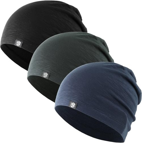 WTACTFUL 3 Stück - Mütze, Laufmütze Herren und Damen Sportmütze Skull Cap Beanie Atmungsaktiv schweißabsorbierend für Radfahren Radsport Jogging Fitness Outdoor