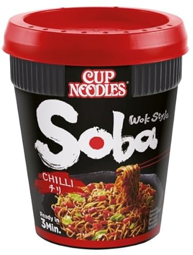Nissin Soba Chilli Instant Wok Style Noodles Pot 92g | Case of 8