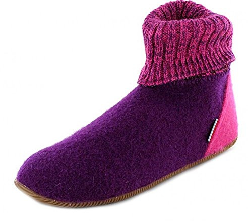 GIESSWEIN Wildpoldsried Kids, Hüttenschuhe Unisex-Kinder, Veilchen 392, 34 EU