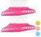 Relaxdays, pink Kinderkleiderbügel 20er Set, rutschfest, Kinderbügel Samtbezug, weiche Babybügel, HBT: 18 x 28 x 0,5 cm, Samt, Pack, 20