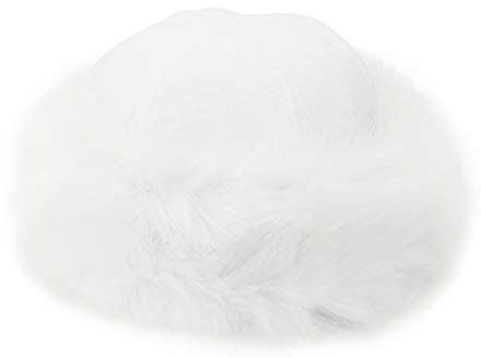 TININNA Nerz Kunstpelz Fuchs-Beanie-Mütze Cap, Wintermütze, Herbst, warm, Skimütze, für den Außenbereich, für Damen, Weiß