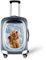 Elastisch Kofferhülle, DOTBUY 3D Reise Kofferschutzhülle Gepäck Cover Reisekoffer Hülle Schutz Bezug Schutzhülle Waschbare Reisetasche Kofferbezug (Gelber Hund,XL (30-32 Zoll))