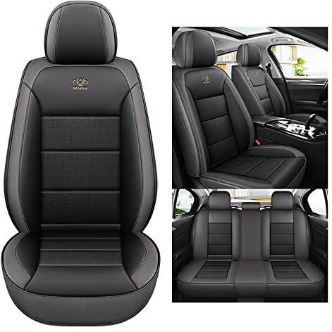nenyan Autositzbezüge Komplett Set Universal | Schonbezüge für Vw Volkswagen Golf 6 GTI Golf 7 Golf 7 GTI Golf Tdi Golf Sportsvan | Auto Sitzbezüge Grau