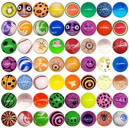 M.best 25 Stück Flummies für Kinder, 32mm Flummi Planeten Hüpfbälle Springball Gummiball Spielzeug für Kindergeburstag Partygeschenke Geschenktütenfüllung, Zufälliger Stil