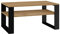 CDF Couchtisch Modern 1P | Farbe: Eiche Artisan-Schwarz | Moderne Bank für EIN Wohnzimmer, Zimmer, Büro | Form: Quadrat Rechteck | Regal für Kleinigkeiten, Zeitungen, Magazine oder Bücher