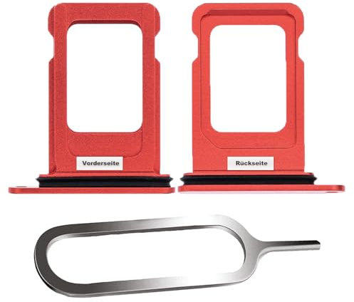 IS-TECK SIM-Kartenhalter Ersatz SIM-Tray Kompatibel mit iPhone 13 inklusive SIM-Nadel SIM-Kartensteckplatz (Product Red)