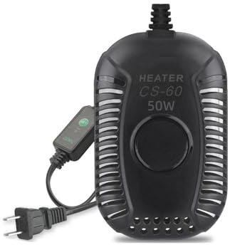 WQZStar Varilla calefactora para Tortugas, minicalentador automático para pecera con bajo Nivel de Agua y Temperatura Constante, 25W (150W)