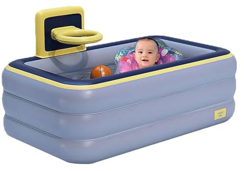 Grande piscine pour - Piscine pour épaissie pliable avec panier de basket-ball | Piscine gonflable, piscine pour Piscine pour jardin Famille extérieure