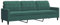 vidaXL Canapé à 3 Places Vert foncé 210 cm Velours, canapé, canapé de Salon, canapé à Trois Places, canapé rembourré, sièges de Salon