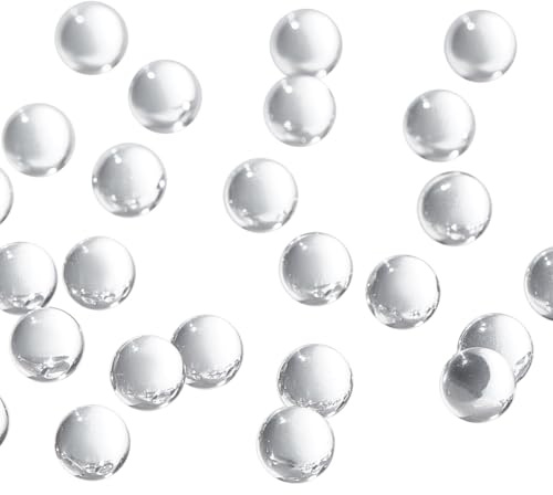 NBEADS 100 Stk. Klare No Hole Glasperlen, 4mm Quarzkugeln Perlen Ungebohrte Runde Perlen Kristallperlen Glaskugelperlen für DIY-Schmuck Machen Home Dekorationen
