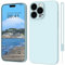 ORDA for iPhone 13 Pro Max Case Silicone Ultra Slim Soft Gel Rubber Cover for iPhone 13 Pro Max Phone Case Thin Anti-Scratch Microfiber Lining Compatible for 6.7 inch Light Blue