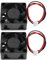 VGOL 2 ventiladores de refrigeración de 12 V CC sin escobillas de 2 pines de 40 x 40 x 20 mm, ventilador de refrigeración para computadoras, CPU y impresoras 3D y láseres, color negro