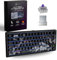 Nyfter Nyfboard HE Wireless 75% Gaming Keyboard – Hall-Effect Gateron KS-37C Switches, DE ISO QWERTZ, Hot Swap, RGB, Gasket Mount, Media Knob, Display LED, 2.4GHz/Bluetooth, PBT Keycaps, Nero